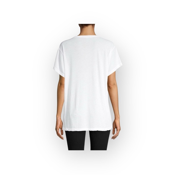 OG: new Wildfox Couture ☻ Manchester Mosaic Foil Skull Tee Shirt ☻︎ White Silver - Picture 11 of 15